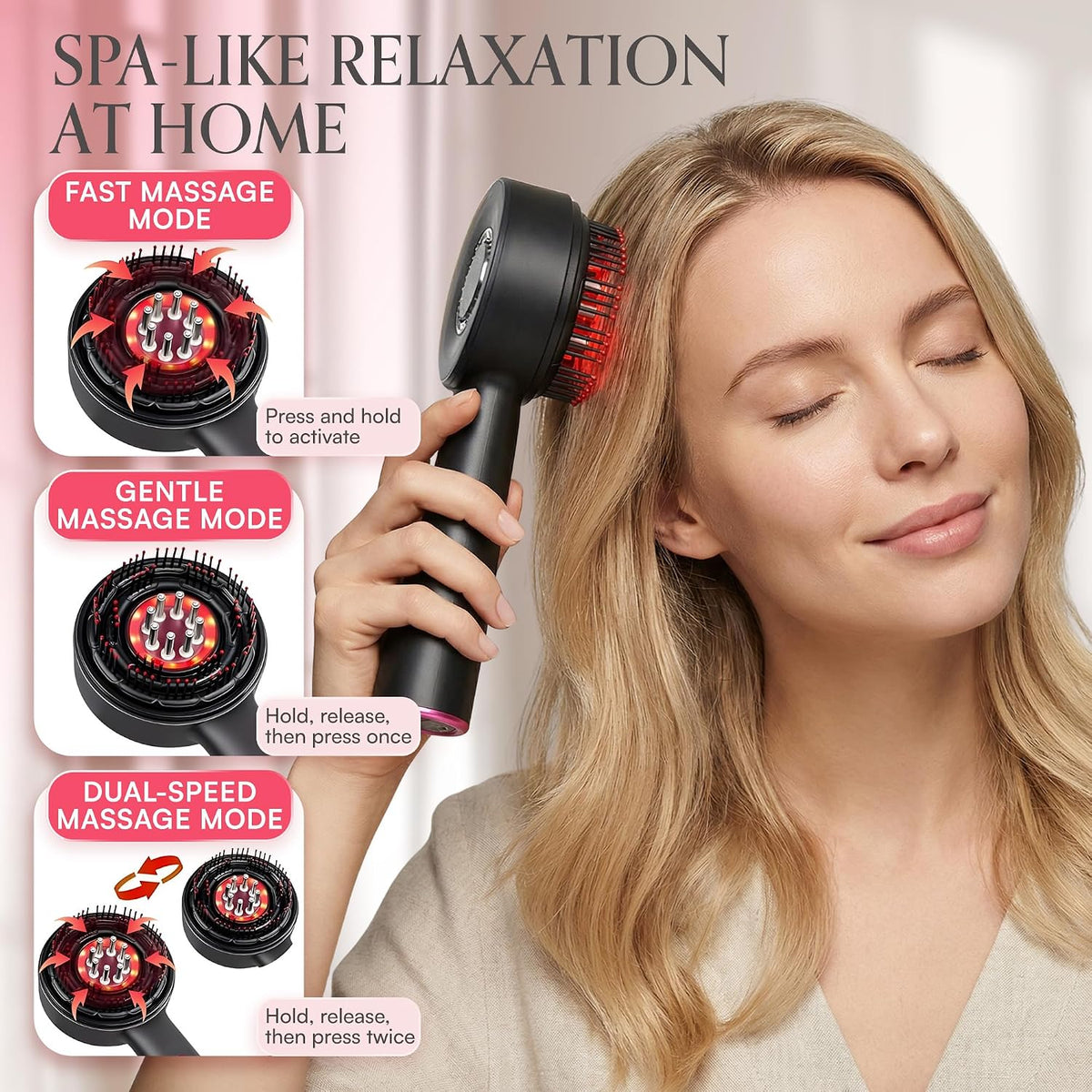 Electric Scalp Massager 3-In-1 – Cordless Head Massager & Hair Oil Applicator, Refillable Tank, IPX7 Waterproof Scalp Brush for Home & Travel, Women and Men